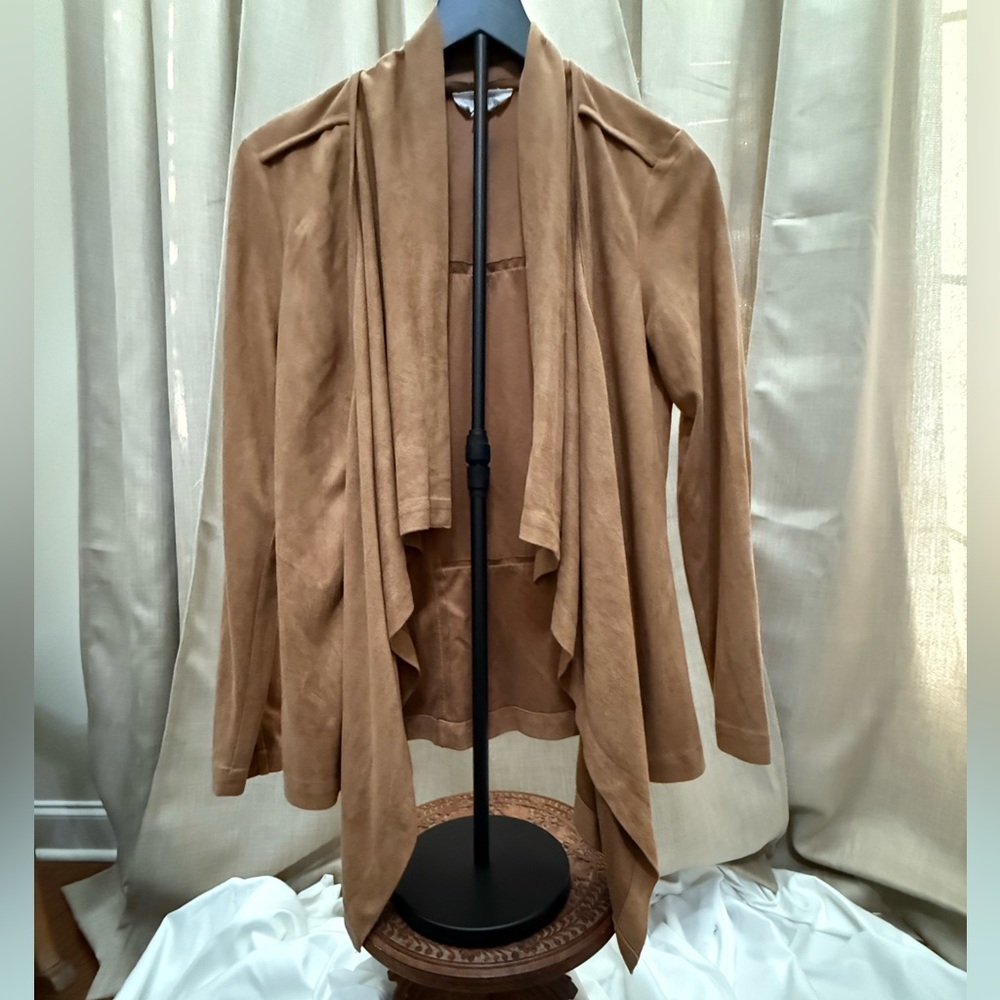 Peach Love California Tan Suede Cardigan